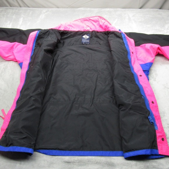 Columbia Jacket Mens XL Blue Pink Pockets Full Zip Waterproof 3in1 Shell Outdoor - Picture 3 of 16